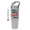 GREY color, 890ml (30oz) stainless Steel Tumbler with Handle