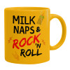 Ceramic coffee mug yellow, 330ml