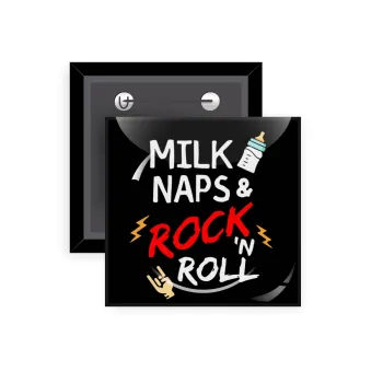 milk naps and Rock n' Roll, Κονκάρδα παραμάνα τετράγωνη 5x5cm