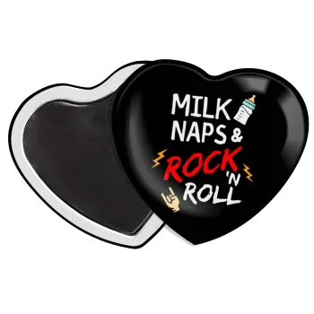 milk naps and Rock n' Roll, Μαγνητάκι καρδιά (57x52mm)