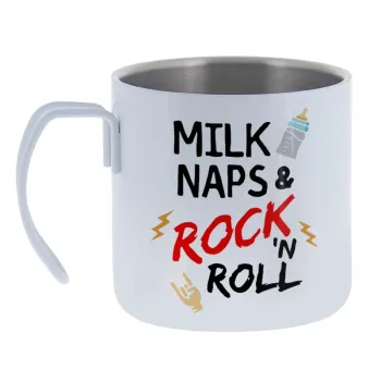 milk naps and Rock n' Roll — Κούπα Ανοξείδωτη διπλού τοιχώματος 400ml