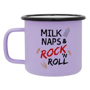milk naps and Rock n' Roll, Κούπα Μεταλλική εμαγιέ ΜΑΤ Light Pastel Purple 360ml
