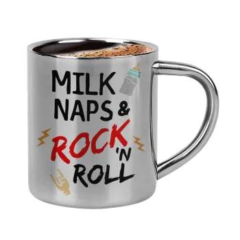 milk naps and Rock n' Roll, Double-wall metal cup for espresso (220ml)