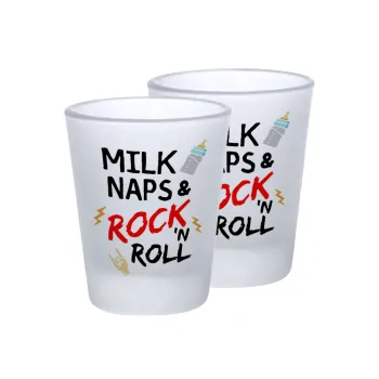 milk naps and Rock n' Roll, Σφηνοπότηρα γυάλινα 45ml του πάγου (2 τεμάχια)