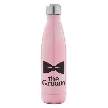 The Groom, Metal mug thermos Pink Iridiscent (Stainless steel), double wall, 500ml