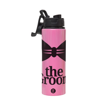 The Groom, Metallic water bottle with safety lid, 850ml aluminum