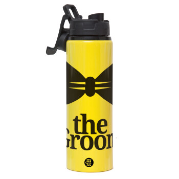 The Groom, Μεταλλικό παγούρι νερού με καπάκι ασφαλείας, αλουμινίου 850ml