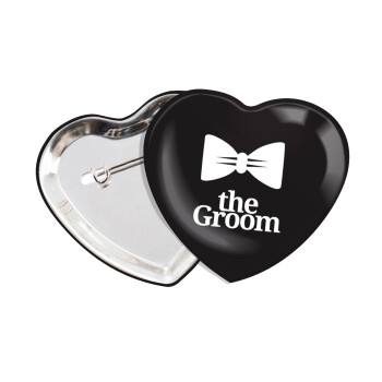 The Groom, Κονκάρδα παραμάνα καρδιά (57x52mm)