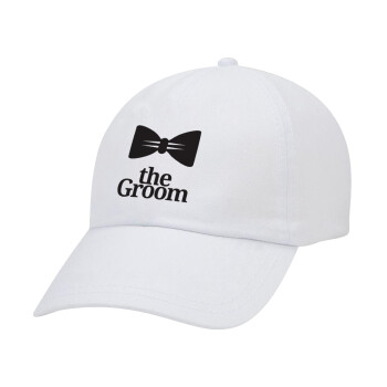 The Groom, Καπέλο Ενηλίκων Baseball Λευκό 5-φύλλο (POLYESTER, ΕΝΗΛΙΚΩΝ, UNISEX, ONE SIZE)