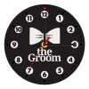 The Groom, Wooden wall clock (20cm)