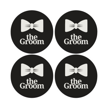 The Groom, ΣΕΤ 4 Σουβέρ ξύλινα στρογγυλά (9cm)