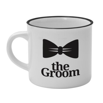 The Groom, Κούπα κεραμική vintage Λευκή/Μαύρη 230ml