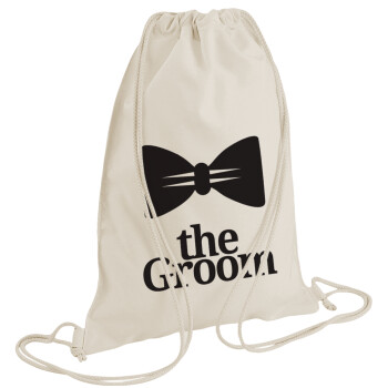 The Groom, Τσάντα πλάτης πουγκί GYMBAG natural (28x40cm)