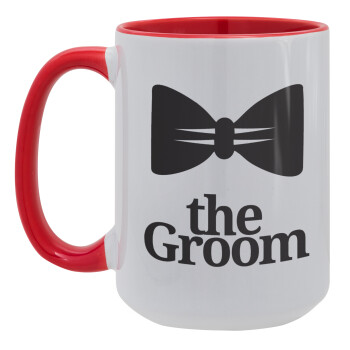 The Groom, Κούπα Mega 15oz, κεραμική Κόκκινη, 450ml