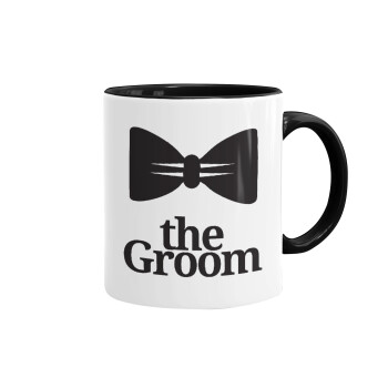 The Groom, Mug colored black, ceramic, 330ml