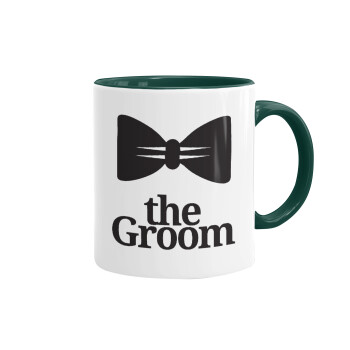 The Groom, Mug colored green, ceramic, 330ml