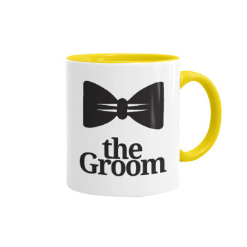 The Groom, Κούπα χρωματιστή κίτρινη, κεραμική, 330ml
