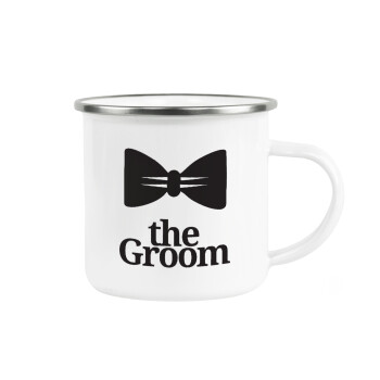 The Groom, Metallic enamel cup white 360ml