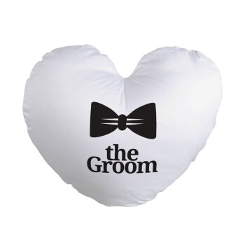 The Groom, Μαξιλάρι καναπέ καρδιά 40x40cm περιέχεται το  γέμισμα