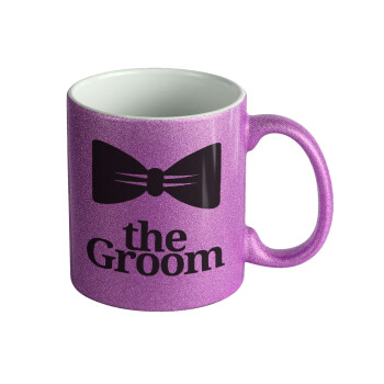 The Groom, Κούπα Μωβ Glitter που γυαλίζει, κεραμική, 330ml