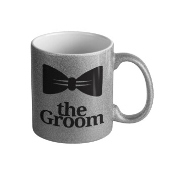 The Groom, Κούπα Ασημένια Glitter που γυαλίζει, κεραμική, 330ml