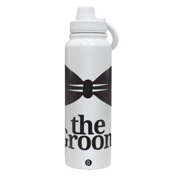 The Groom, 1L Stainless Steel Thermal Bottle with Phone Holder & Double Wall Insulation