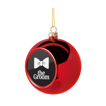 The Groom, Χριστουγεννιάτικη μπάλα δένδρου Κόκκινη 8cm