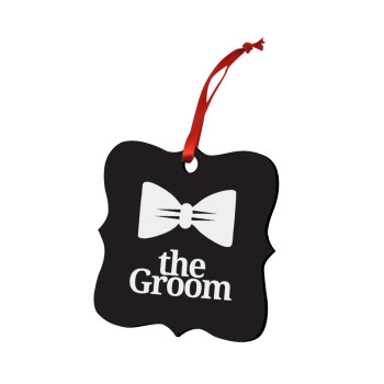 The Groom, Χριστουγεννιάτικο στολίδι polygon ξύλινο 7.5cm