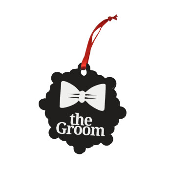 The Groom, Χριστουγεννιάτικο στολίδι snowflake ξύλινο 7.5cm