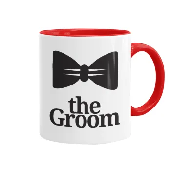 The Groom, Κούπα χρωματιστή κόκκινη, κεραμική, 330ml