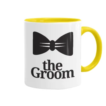 The Groom, Κούπα χρωματιστή κίτρινη, κεραμική, 330ml
