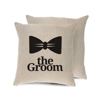 The Groom, Μαξιλάρι καναπέ ΛΙΝΟ 40x40cm περιέχεται το  γέμισμα