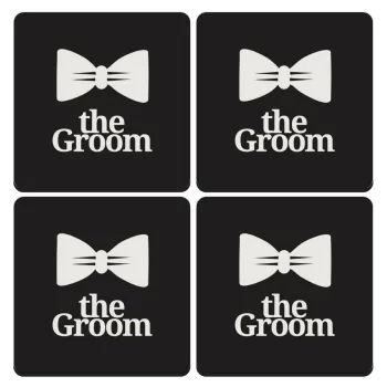 The Groom, ΣΕΤ 4 Σουβέρ ξύλινα τετράγωνα (9cm)