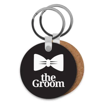 The Groom, Μπρελόκ Ξύλινο στρογγυλό MDF Φ5cm