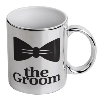 The Groom, Κούπα κεραμική, ασημένια καθρέπτης, 330ml