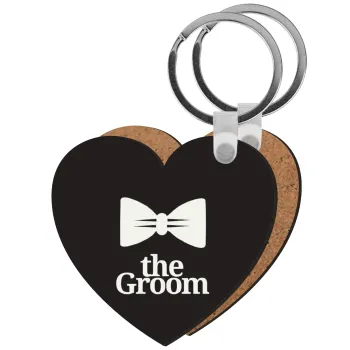 The Groom, Μπρελόκ Ξύλινο καρδιά MDF