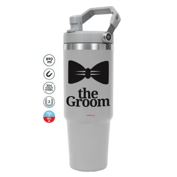 The Groom, GREY color, 890ml (30oz) stainless Steel Tumbler with Handle