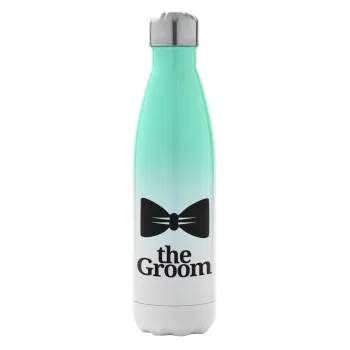 The Groom, Μεταλλικό παγούρι θερμός Πράσινο/Λευκό (Stainless steel), διπλού τοιχώματος, 500ml