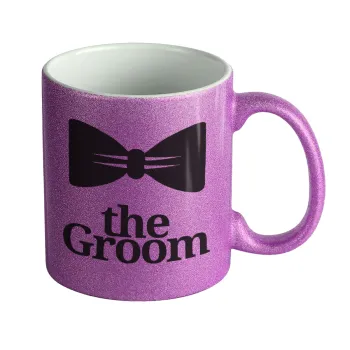 The Groom, Κούπα Μωβ Glitter που γυαλίζει, κεραμική, 330ml