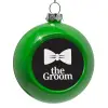 Green Christmas tree ornament bauble 8cm