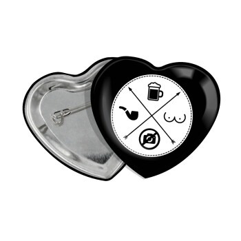 The Bachelor Rules, Κονκάρδα παραμάνα καρδιά (57x52mm)