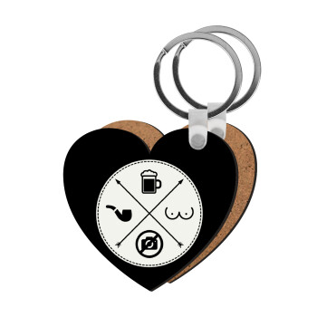 The Bachelor Rules, Μπρελόκ Ξύλινο καρδιά MDF