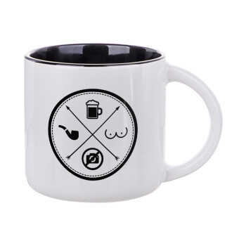 The Bachelor Rules, Κούπα κεραμική 400ml Λευκή/Μαύρη