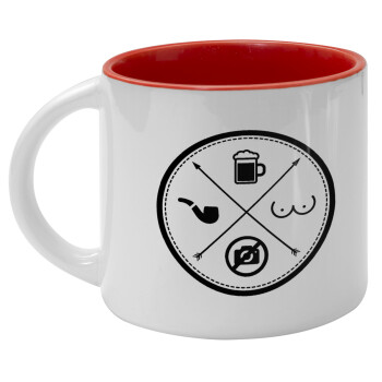 The Bachelor Rules, Κούπα κεραμική 400ml Λευκή/Κόκκινη