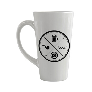 The Bachelor Rules, Κούπα κωνική Latte Μεγάλη, κεραμική, 450ml