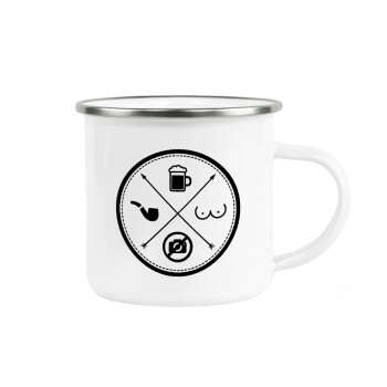 The Bachelor Rules, Metallic enamel cup white 360ml