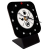 Quartz Wooden table clock with hands (10cm)