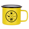 Metallic enamel MATT Yellow cup 360ml
