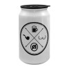 Κούπα ταξιδιού μεταλλική με καπάκι (tin-can) 500ml