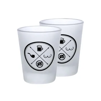 The Bachelor Rules, Σφηνοπότηρα γυάλινα 45ml του πάγου (2 τεμάχια)